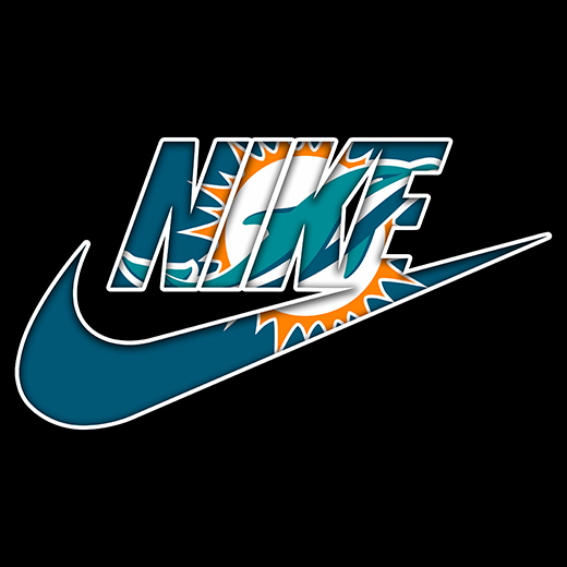 Miami Dolphins Nike logo iron on paper